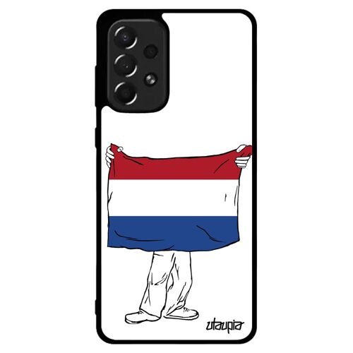 Coque A73 Silicone Drapeau Pays Bas Hollande Hollandais Coupe Du Monde Jeux Olympiques Smartphone Telephone Antichoc Samsung Galaxy