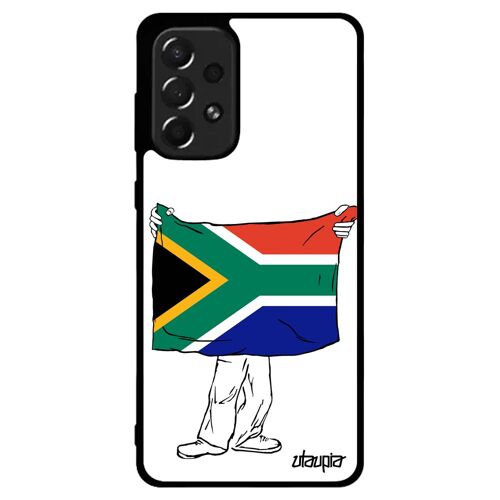 Coque En Silicone Drapeau Afrique Du Sud Africain Pour Samsung A73 Bumper Coupe D'afrique Basket Jo Foot Aluminium Republique Galaxy