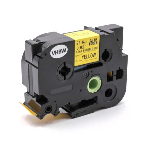 vhbw 1x Ruban compatible avec Brother PT E500, E500VP, E550W imprimante d'étiquettes Noir sur Jaune, cassette de gaine thermorétractable
