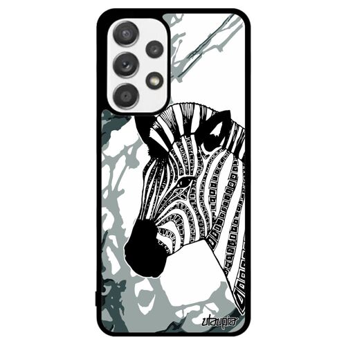 Coque En Silicone Samsung A53 Zebre Etui Africain Peinture Rayé Azteque Cheval Arbre Safari Case Rigide Savane Homme Ethnique Galaxy