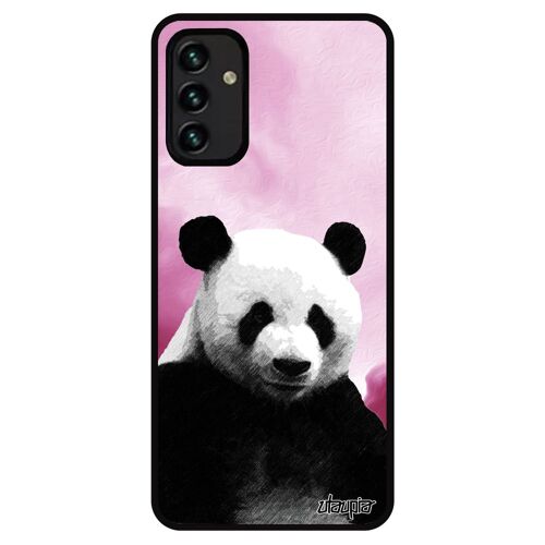Coque Silicone Samsung A13 4g Panda Noir Smartphone Ciel Geant Ecolo Rose Etui Dessin Ecologie Nuage Design Animaux Animal Ours Galaxy