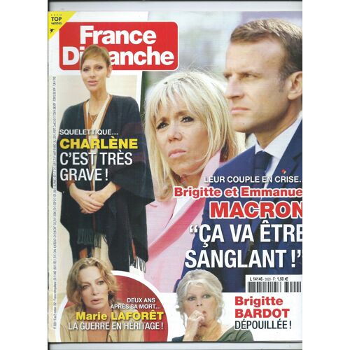 France Dimanche 14/10/2021 Les Macron, Marie Laforêt, Brigitte Bardot, Michel Leeb, Jean-Paul Gaultier & Micheline Presle, Delon, Virginie Efira, Voulzy, Zazie, Louane Emera, Jean Amadou, Loana