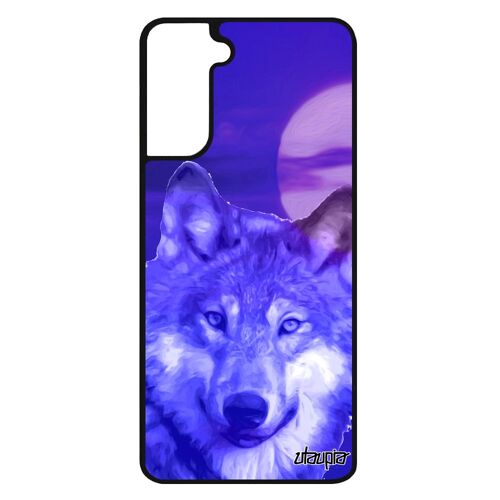 Coque Galaxy S21 Fe Silicone Loup Louve De Protection Nuit Ciel Housse Mobile Design Predateur Dessin Telephone Lune Animal Samsung