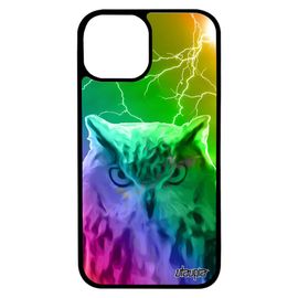 Coque Antichoc Iphone 13 Mini Silicone Hibou Smartphone Design Oiseau Arc En Ciel Animal Multicolore Eclair Jaune Housse Cover