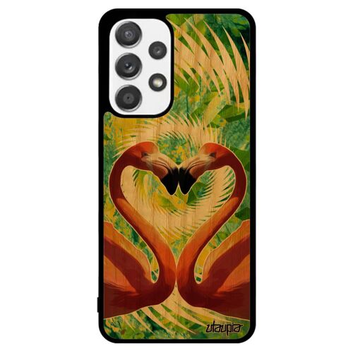 Coque Silicone Pour A53 Bois Flamand Rose Design Love Oiseau Animaux Fleurs Mandala Amour Frêne Antichoc Personnalisé Samsung Galaxy