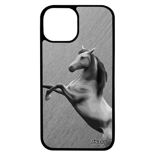 Coque Cheval Iphone 13 Pro Max Silicone De Protection Effet Texture Poulain Animaux Poney Animal Bumper Design Telephone Gris