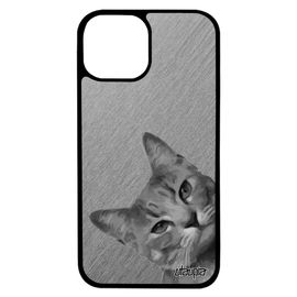 Coque Iphone 13 Silicone Chat Bumper Dessin Effet Animal Animaux Rigide Antichoc Etui Chaton Felin Matou Gris Design Lol Cat