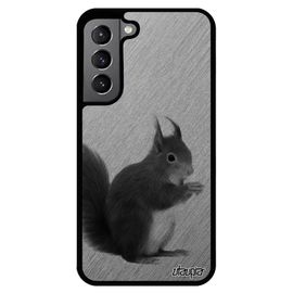 Coque Pour Samsung S22+ Plus En Silicone Ecureuil Animaux Case Housse Dessin Design Gris Mignon Rigide Foret Caoutchouc Effet Galaxy