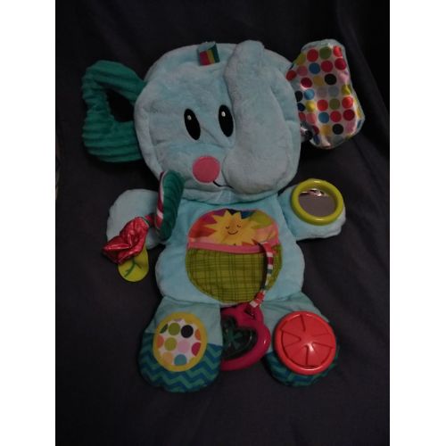 Doudou Elefun Nomade Éléphant Eveil Bleu Soleil Miroir Playskool Hasbro 2014