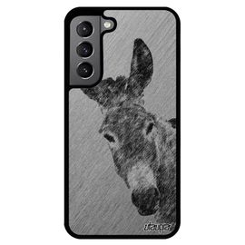 Coque Pour Samsung S22+ Plus En Silicone Ane Anesse Mule Gris Etui Animal Tetu Effet Design Rigide Pas Cher Bourrique Dessin Galaxy