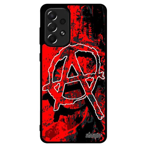 Coque En Silicone Pour A73 Anarchie Rock Tag Hardrock Punk Femme Alu Pas Cher De Protection Street Art Made In France Samsung Galaxy