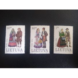 Timbre Lituanie Yt 467 A 469 Série: Costumes 1993 ( 180706 )