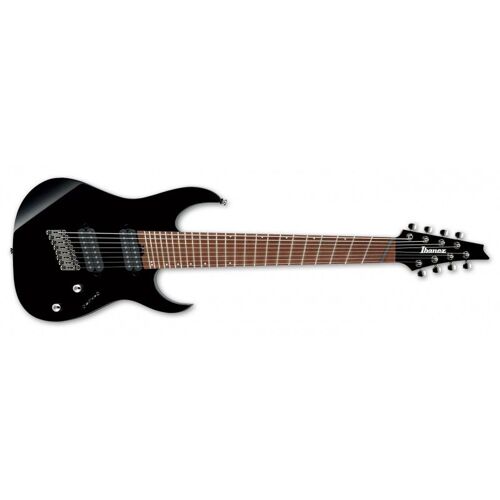 Ibanez Rgms8-Bk - Noire - Guitare Électrique - 8 Cordes - Multi Diapasons