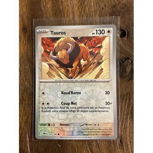 Tauros Reverse 152/182 Série Écarlate Et Violet Rivalités Destinées