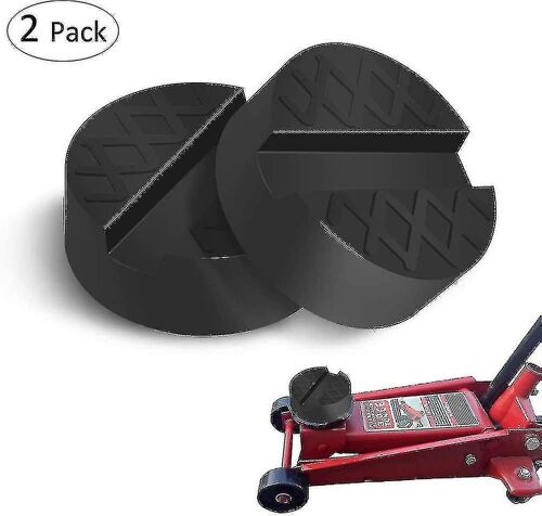 Universal Jack Pad, Caoutchouc Slotted Anti-Slip Frame Rail Pinch Weld Protector Support Block For Car Jack (2-Pack)