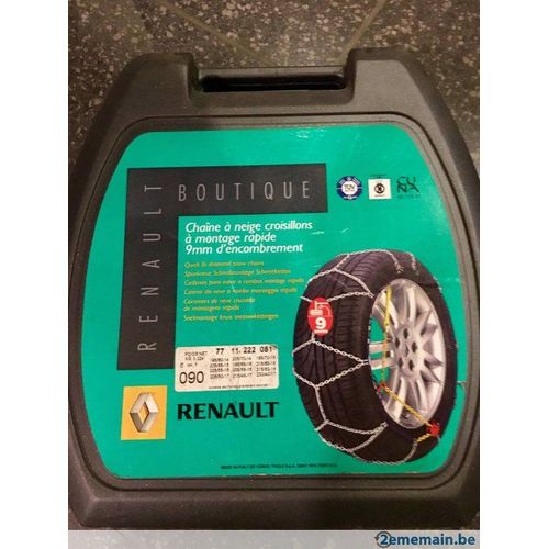 Chaîne À Neige Renault Croisillons À Montage Rapide 9 Mm D'encombrement