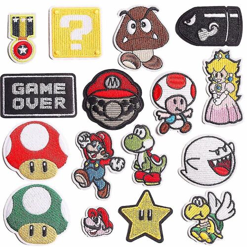 16pcs Cartoon Patch Cute Child Applique Patchs Brodés Appliques Pour Vêtements, Sacs À Dos, Bricolage S