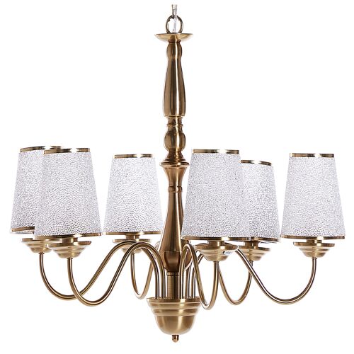 Chandelier en métal chromé 6 bras BRADANO