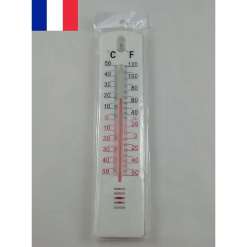 Thermomètre Extérieur Blanc Température -50 À +50°C Piscine Jardin Serre °F