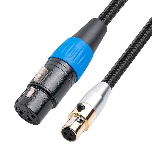 3pin Mini Xlr Femelle Vers Femelle Cinéma Audio Câble Dispositif Photographique Microphone Câble d'extension Ca