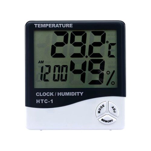 Thermomètre Et Hygromètre Électronique Lcd Pour Salle Intérieure, Affichage Numérique De La Température Et De L&#39Humidité, Station Météo, Alarme, Htc 1