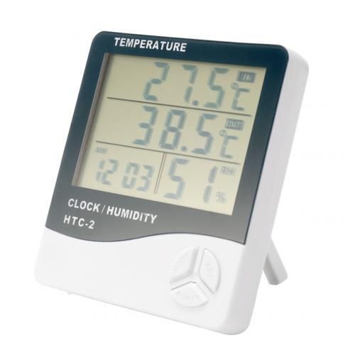 Écran Lcd Numérique De Mesure De Température Et D'Humidité Htc-2, Hygromètre D'Intérieur Et D'Extérieur, Thermomètre Et Station Météo Avec Horloge