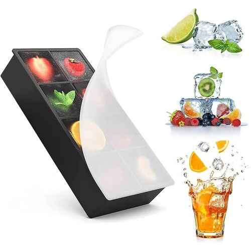 Acsergery Couvercle Silicone Complément Alimentaire Boîte Cube Silicone Glace Fabrication Moule 8 Trous Carré Glace Cadeau