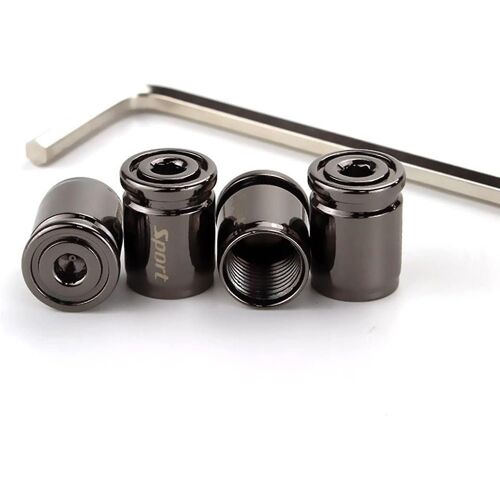 4 Pcs Pneu De Voiture Valve Capuchon Anti-Vol Capuchons De Poussière