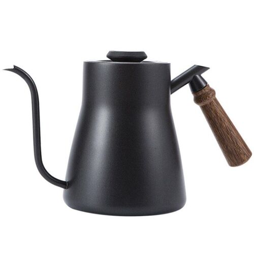 Cafetière En Acier Inoxydable 850ml, Bouilloire À Café Goutte À Goutte, Verser Sur Le Café Avec Couvercle Thermomètre (Noir)