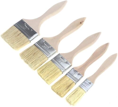 5pcs Pinceaux Domestiques Pinceaux Plats 5 Tailles Différentes Pinceaux