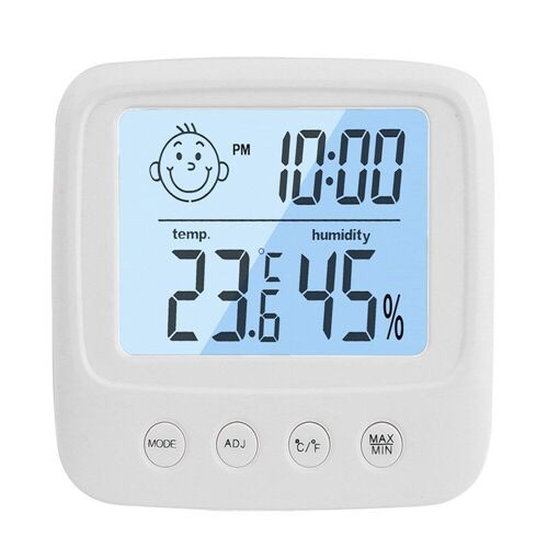 Thermomètre Et Hygromètre Numérique Lcd Avec Rétro Éclairage, Sans Batterie, Pour La Maison, L'intérieur Ou Le Bureau