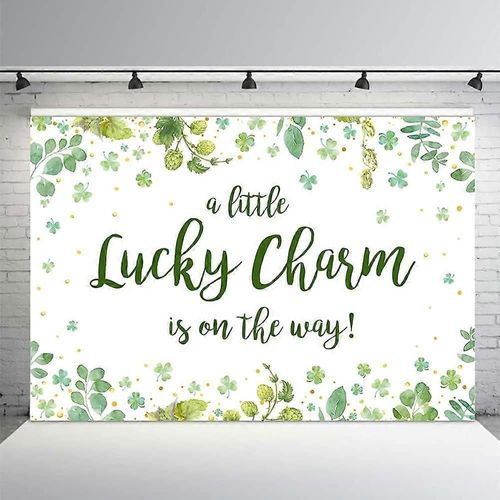 7x5ft Un Petit Porte-Bonheur Bébé Douche Toile De Fond St. Patricks Day Party Decor Boy Girl Bab