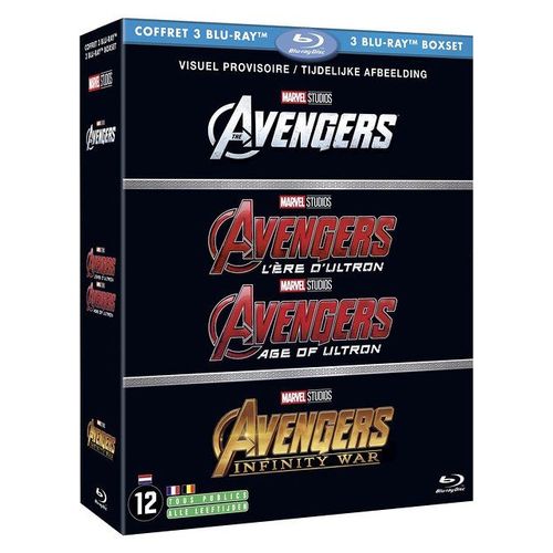 Avengers + Avengers : L'ère D'ultron + Avengers : Infinity War - Blu-Ray