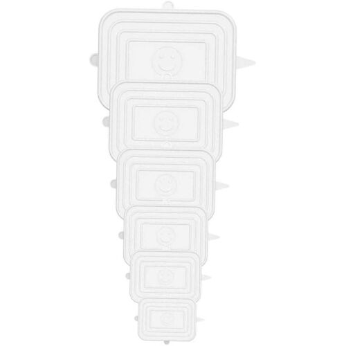 Couvercles Rectangulaires En Silicone Extensible - 6 Pièces Couvercles En Silicone Extensibles Extensible