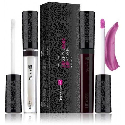 Duo Rouge À Lèvres Lip4kiss Viola Prugna N.2 + Lip Bomb 