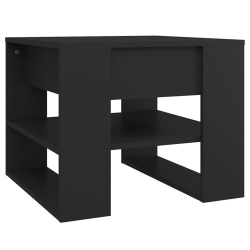 vidaXL Table basse Noir 55,5x55x45 cm Bois d'ingénierie