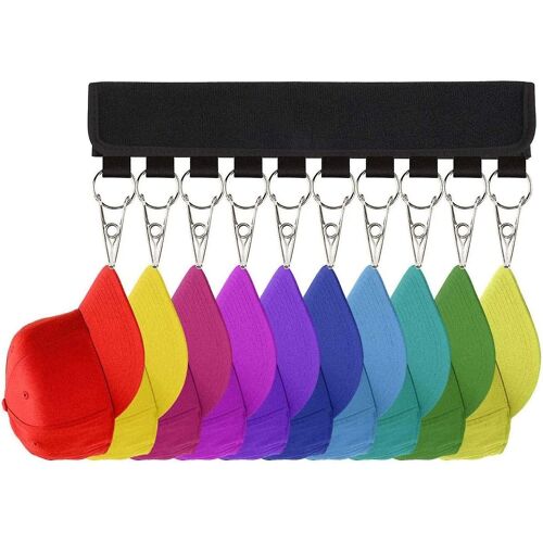 1 ensemble de cintre d'organisateur de casquette, 10 porte-casquette de baseball, organisateur de chapeau pour le cadeau de placard Acsergery