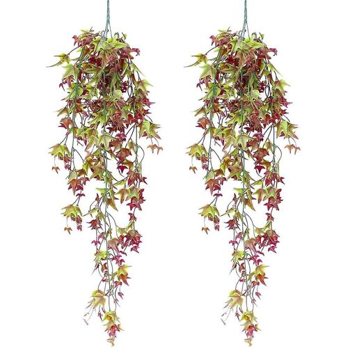 2 Pcs Acsergery Cadeau 78cm Guirlande artificielle de lierre Guirlande suspendue Fleur de vigne