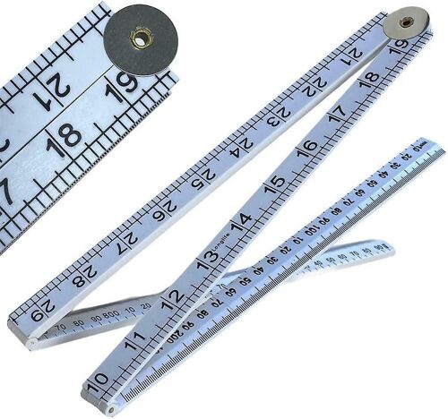 Règle pliante en plastique Paulstore 1m (3ft) - Marquages impériaux métriques faciles à lire