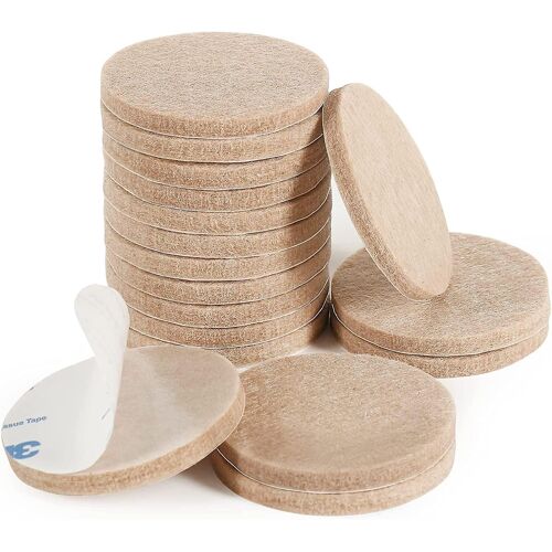 Coussinets De Meubles Protecteur De Sol, 18 Pcs 50mm Feutre Chaise Pieds Pads 5mm Épais Sliders Pour Protéger Acsergery Cadeau