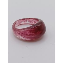 Bague En Résine ,Violet Transparent,Taille 17.83 Mm