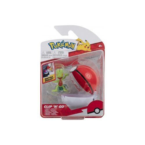 Coffret Pokemon Pokeball - Arcko Et Sa Poke Ball Blanche Et Rouge - Pokéball - Clip 'N' Go - Figurine - Set Jouet Garcon + 1 Carte Animaux