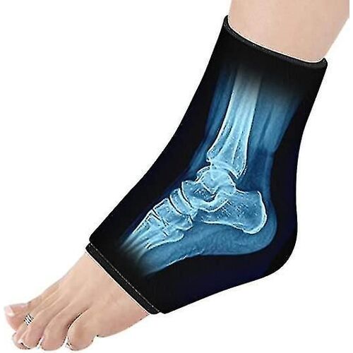 (Noir Xl) Cheville Ice Pack Wrap Pour Blessures Réutilisable Pied Ice Pack Extensible Cold Pack Compression Therapy Pour Fasciite Plantaire, Tendinite D'achille