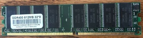 Barrette mémoire Samsung K4H560838E-TCC4 DDR400 512 Mo