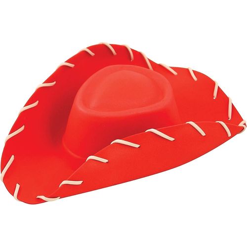 Chapeau De Cowboy Rouge Eva Adulte - Accessoire De Déguisement
