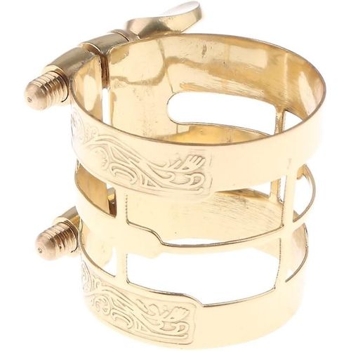 Alto Saxophone Bouche Ligature Saxophone Musique Lyre Pour Les Amateurs De Saxophone1pc-Or