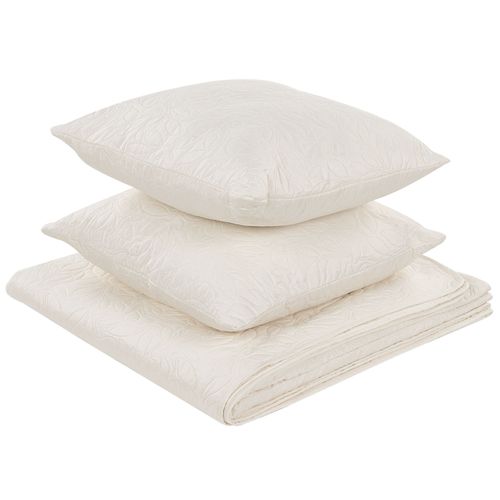 Couvre-Lits Avec Coussins Rudkhan 160 X 220 Cm Crème