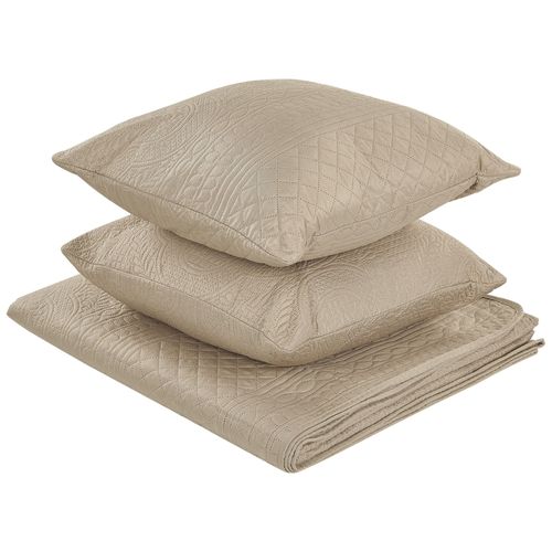 Couvre-Lits Avec Coussins Shush 160 X 220 Cm Taupe