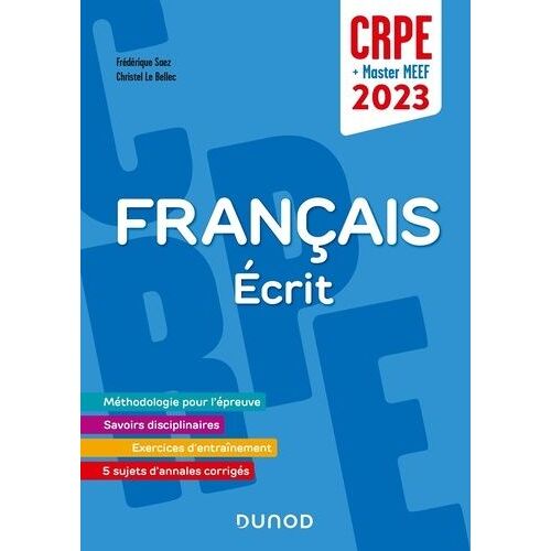 Professeur Des Écoles Français - Ecrit - Crpe + Master Meef - Edition 2023