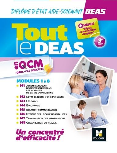 Tout Le Deas En Qcm + Qroc + Cas Concrets - Ifas Diplôme D'etat Aide-Soignant, Modules 1 À 8